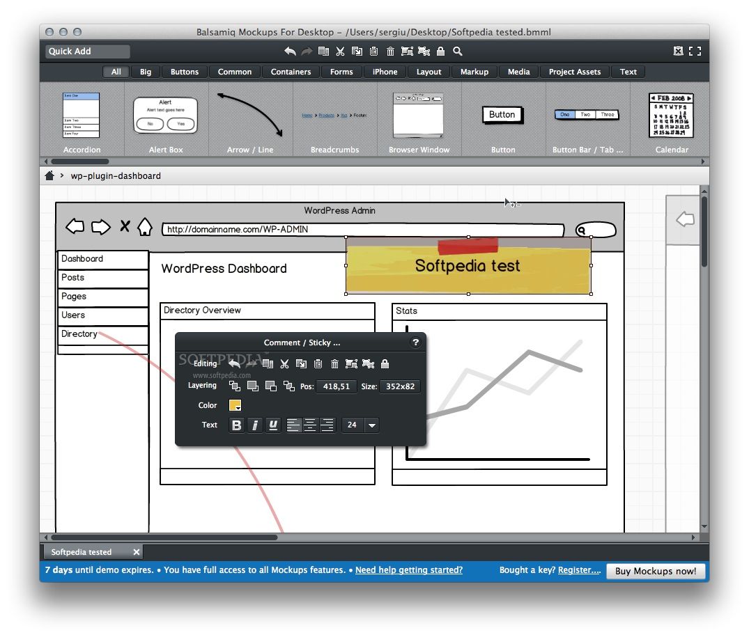 Balsamiq mockups