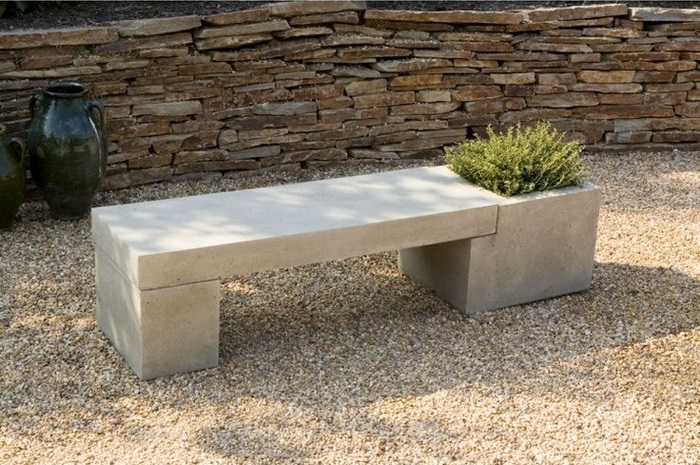 Diy concrete bench