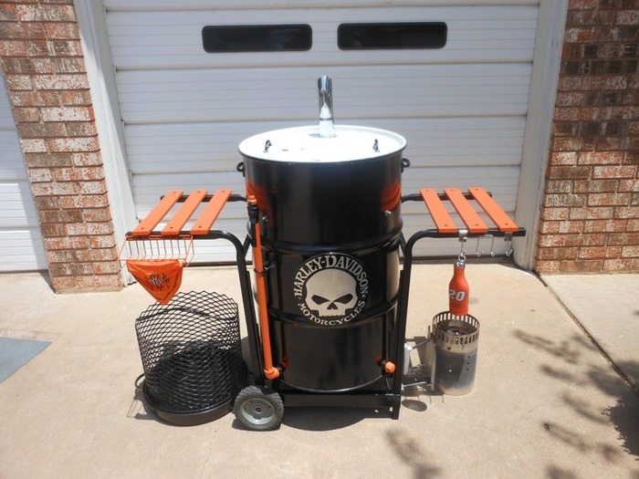 Smoker drum gallon 55 diy make metal meat barbecue grill barrel oven drums build homemade into amazing stove own barrels