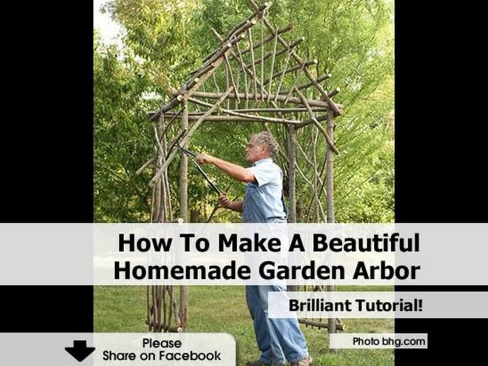 Diy garden arbor