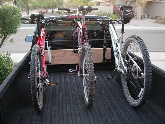 Diy bike rack for pickup bed