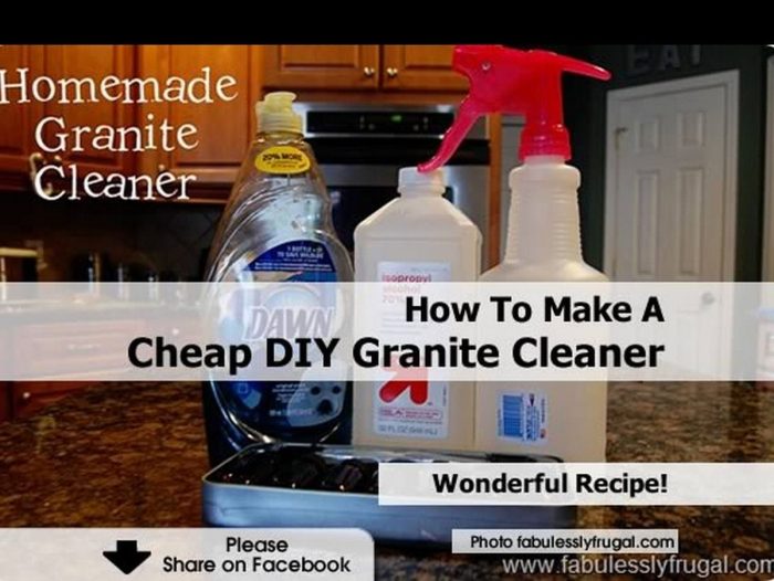 Diy cleaner for granite